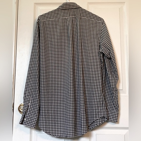 Ralph Lauren Black White Plaid Long Sleeve button-up Shirt Medium - Picture 4 of 6
